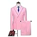 2-Piece Double-Breasted Suit Men's Men's Suit Suit Tuxedo Men's Suit Prom Stage Costume (Color : Red Size : 6XL for 90 to 95 kg) (Pink XL for 65 to 70 kg)