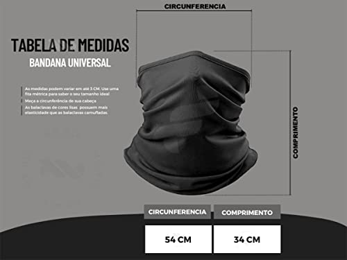 Kit 2 Bandanas Tubular Tamanho Único Multiuso Mascara Balaclava Bike Moto Ciclismo Gola Preta e Azul