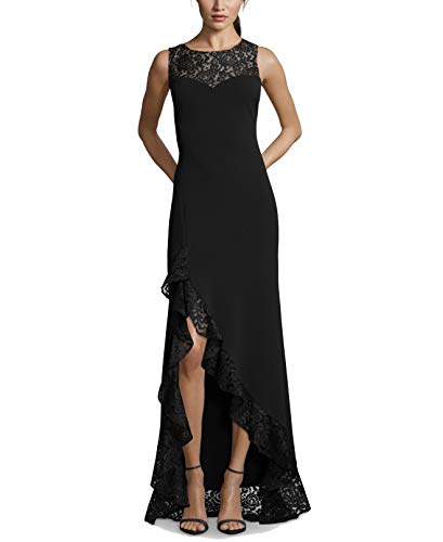 Amazon.com: Betsy & Adam Womens Lace Ruffled Formal Dress Black 6 :  Clothing, Shoes & Jewelry
