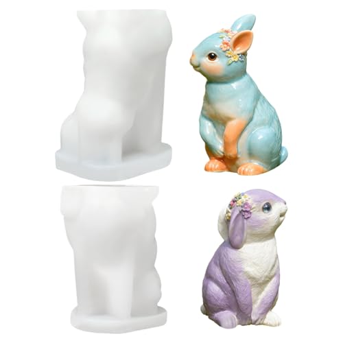 Molde para Velas | 3D Eater Decoración del Hogar,2 Piezas de Molde de Animal de Resina para Decoración del Escritorio | Para Fondant Arcilla Sala Estante De Ventana Dormitorio Cocina Aula Fiesta Cumpl