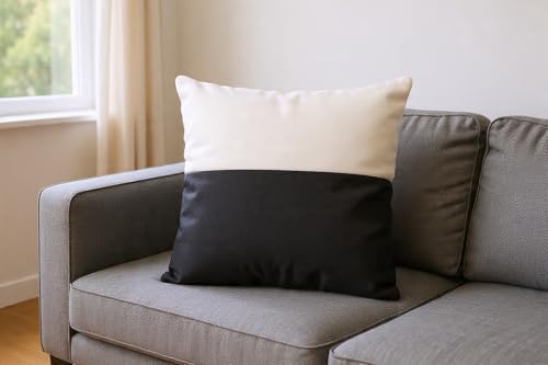 Image of Hotel Quality Premium Fibre Cushions | Cushion 16 inch x 16 inch | Pillow,Cushion,Cushions for, Cushion Pillow,Pillow,Cushions for Bed (Grey-White, 2)