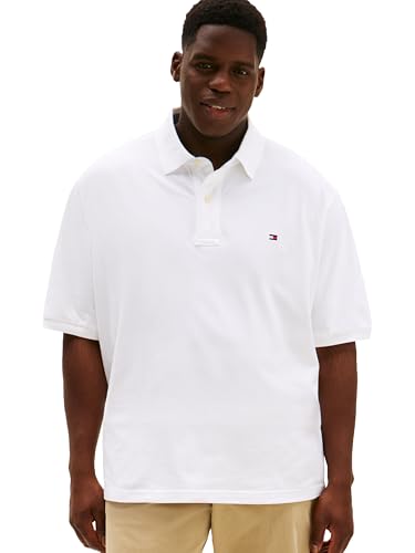 Image of Tommy Hilfiger Men's Big & Tall Short Sleeve Cotton Pique Shirt in Classic Fit