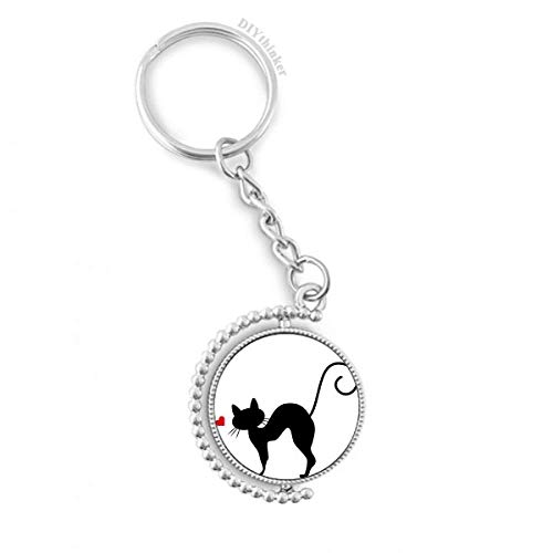 Llavero de gato giratorio DIYthinker ideal para organizar las llaves de casa