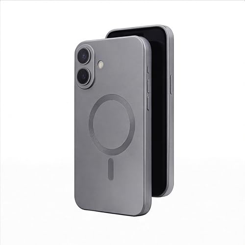 Image of amazon basics Premium Mag-Safe Case for iPhone 17 | Shockproof & Anti-Scratch Cover | Soft Silicone with Wireless Charging | Camera Lens Guard - Gray