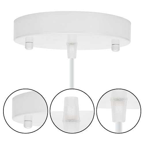 Image of Sangle Sopffy Pendant Light Canopy Kit, 5.8 Inches Ceiling Lighting Canopy Kit with All Mounting Hardware Modern Chandelier Ceiling Plate Cover for Pendant Lighting Fixtures, White (White)