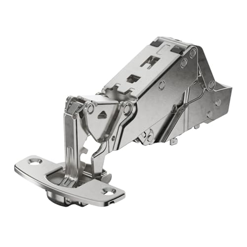 Hettich Weitwinkelscharnier mit Null-Einsprung mit integrierter Dämpfung (Sensys 8657i) vernickelt halb vorliegend Öffnungswinkel 165 TH-Bohrbild 52 x 5 5 mm zum Anschrauben Artikel 9099550