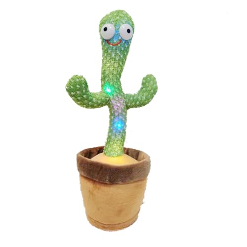 Image of AASA Dancing /Talking Cactus Toy for Kids Soft Plush Musical Electronic Toy with Voice Recording Repeats What You Say LED Light Funny Toy (Dancing Cactus)