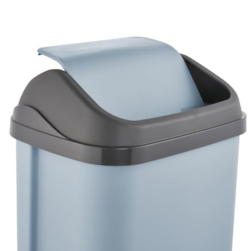 keeeper Mülleimer mit Schwingdeckel, 50 l, 38,5 x 29 x 66 cm, Swantje, Blau (Nordic Blue)