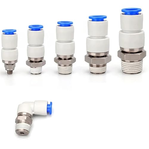 Raccord rapide coudé haute vitesse anti-torsion pneumatique