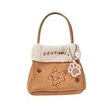 MINISO Disney Zootopia Patchwork Crossbody Bag - Adult Versatile Texture Shoulder Bag for Daily Commute (Brown-Nick)