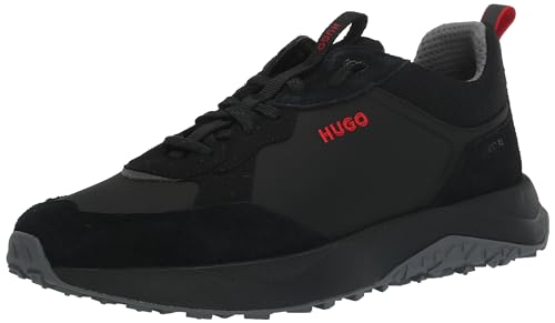 Image of HUGO Mens Running Style Mix Material Sneakers