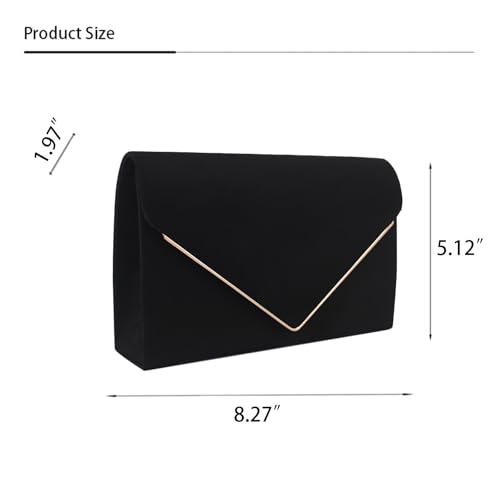 Image of Evening Bags Women Clutch Purse Small Cute Classic Envelop Crossbody Handbag for Formal Wedding Party with Detachable Chain