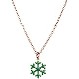 Marca: Le Carose Le Carose Collana da donna collezione Il Natale di Clara. Collana in argento 925,bagno galvanico rosè, impreziosita da fiocco di neve smalto a fuoco . Colore pietre: verde. Chiusura: gancio
