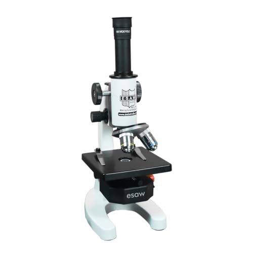 Image of ESAW Student Compound Microscope Kit with 100 Prepared Education Slide, Magnification 100x to 1125x, Educational STEM Gift for Students, Schools & Hobbyists