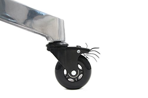 hjh OFFICE 729400 rolstoelwielen ROLO SKATE zwart 5 x wielen voor harde vloeren 11 mm x 75 mm met parkeerrem - Afbeelding 6