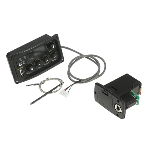 サウンドホール ピックアップ 3 バンド EQ イコライザー アコースティック ギター プリアンプ EQ イコライザー ピエゾ ピックアップ LCD チューナー アンプ ギター アクセサリー