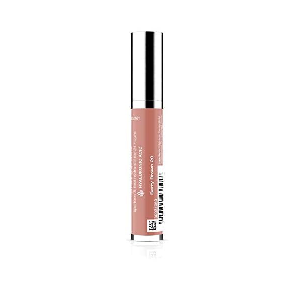 Neutrogena Hydro Boost Moisturizing Lip Gloss, Hydrating Non-Stick and Non-Drying Luminous Tinted Lip Shine with Hyaluronic Acid to Soften and Condition Lips, 20 Berry Brown, 0.10 oz