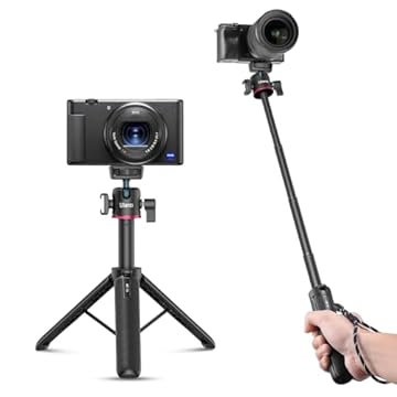 ULANZI Tripé de extensão MT-73, mini bastão de selfie, alça para webcam, câmeras Canon G7X Mark III Sony ZV-1 RX100 VII A6400 A6600