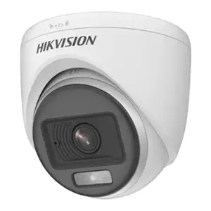 HIKVISION 5Mp/1080p [Built-in Audio Mic | Color Night Vision] Outdoor Wired Color CCTV Camera for Dvr, Ds-2Ce70Kf0T-Pfs White