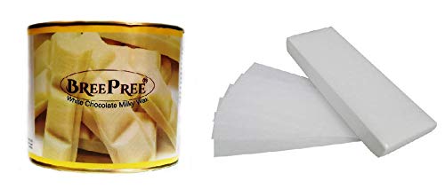 BREEPREE White Chocolate Wax (600gm) with 30 Waxing Strips