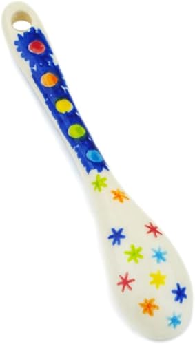 Miniatura 4 de Auténtica cuchara de cerámica polaca en colorido diseño nocturno hecho a mano en Bolesławiec Polonia + certificado de autenticidad