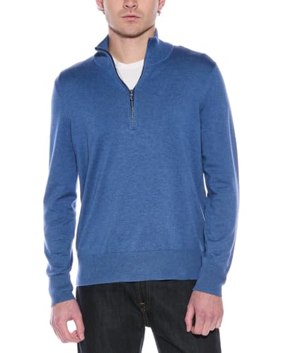 Brooks Brothers Men's Supima Cotton Long Sleeve Half-Zip Sweater