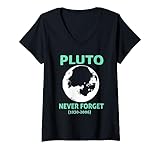 Photo Gallery funny graphics tees - maglietta pluto never forget maglietta con collo a v Photo Gallery funny graphics tees - maglietta pluto never forget maglietta con collo a v