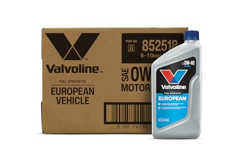 Valvoline European Vehicle Full Synthetic SAE 0W-40 Motor Oil 1 QT, Case of 6