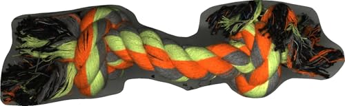 TRIXIE Denta Fun - Corda da gioco per cani, in puro cotone, 40 cm (colori assortiti)