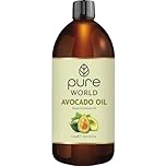 Pure World Avocado Oil 1000ml 100% Pure and Natural Cold Pressed Premium Quality Avocado Oil Skin, Edible