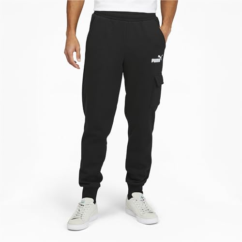 Image of PUMA Men's Essentials Fleece Sweatpants (Available in Big and Tall Sizes), Dark Gray Heather, 3X-Large