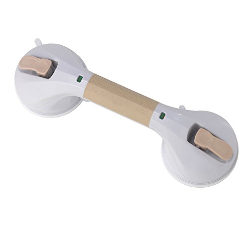 Drive Medical Suction Cup Grab Bar, White and Beige, 12 Inch