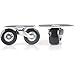 JINCAO Black Portable Roller Road Drift Plate Skates Anti-Slip Board Aluminum Truck with PU Wheels with ABEC-7 608 Bearings