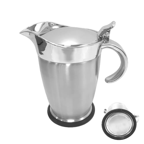 Dispensador de salsa, tarro de jarabe aislado de 750 ml, con tapa, boquilla antigoteo, dispensador de jarabe de arce aislado, para reuniones familiares, pequeños banquetes, mesa de bufé, mantequilla
