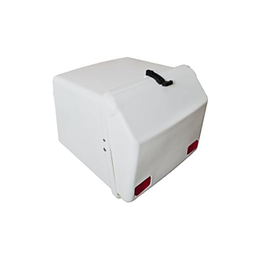 Portaequipajes moto baúl reparto blanco con reflectantes homologados