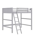 Dorel Living Denver Bed for Kids, Full Size Wood Frame, Gray Loft