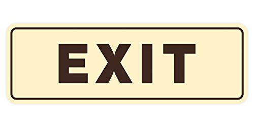 Image of Standard EXIT Sign - Ivory /Dark Brown - Medium