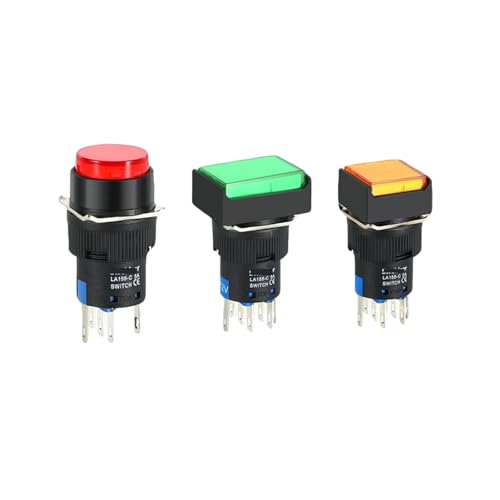 Bouton poussoir 16mm LED rouge instantané pour une signalisation claire