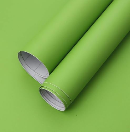 Image of ONETON Peel and Stick Parrot Green Matte Contact Paper Waterpoof Self Adhesive Decorative Wallpaper for Wall Kitchen Wallpaper for Bedroom (Parrot GREN MATT WP, 12X50 inch)