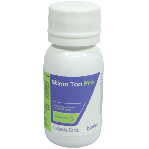 Stimo Ton Pro 30ml Para Cães e Gatos Biovet Kit Com 5