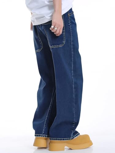 Men's Baggy Jeans Wide Leg Y2K Vintage Denim Pants Loose Fit Hip Hop Trousers Streetwear4