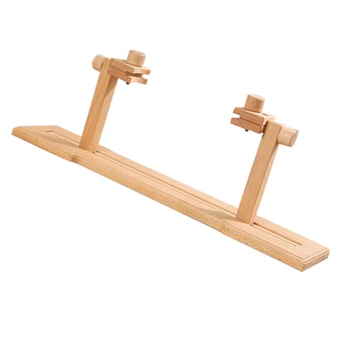 Support de broderie réglable point de croix hêtre avec étagère de bureau