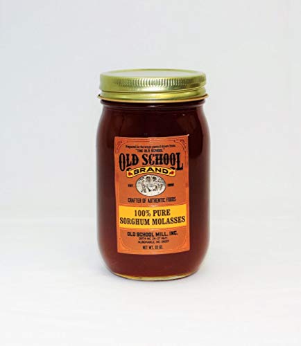 Old School Brand 100% Pure Sorghum Molasses 22 ounces - No Additives or Preservatives - 100% Pure and Natural