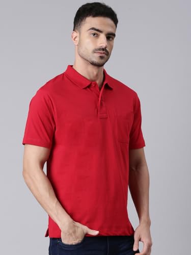 Image of Classic Polo Men's Half Sleeve Polo Neck Authentic Fit Solid Cotton T-Shirt