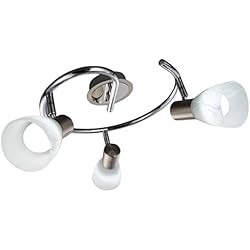 Lamparas De Techo Baratas Aki B.K.Licht Lámpara de techo moderna con focos giratorios incl. 3 x 5W bombillas LED E14, Luz blanca cálida 3000K 230V IP20