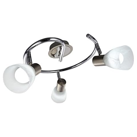 Lámpara de techo B.K.Licht moderna con focos giratorios y 3 bombillas LED Cover