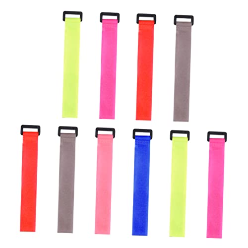 BRIGHTFUFU 10pcs Fishing Rod Binding Belt Holder Rod Straps for Fishing Pole Accessories Random Color