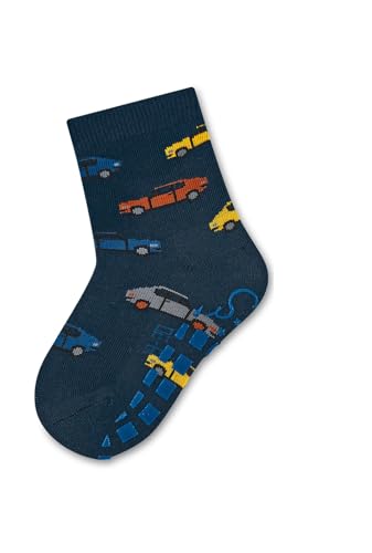 Sterntaler ABS Socken Doppelpack Motiv Bagger und Auto - Stoppersocken - ABS-Motiv auf Sohle - Krabbelsöckchen mit Innenfutter im Sohlenbereich - Baby und Kinderstrümpfe, marine, Größe 24