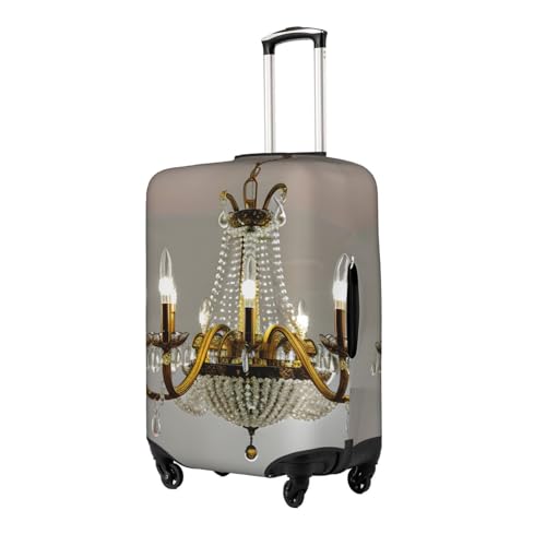 Ball Room Chandelier Print Personalized Travel Luggage Cover With Zipper, Elastic Luggage Cover,For Daily Use2