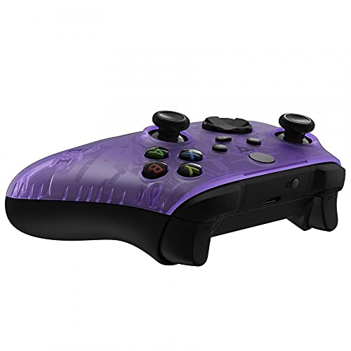 Image of MODDEDZONE Custom Wireless UNMODDED Controller for Xbox One S /X and PC - Exclusive and Unique Designs - The Perfect Gaming Gift for Enthusiasts Clear Face Purple